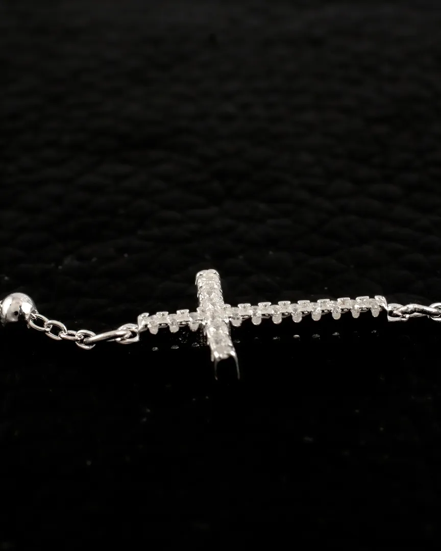 PULSEIRA CRUCIFIXO CRAVEJADO